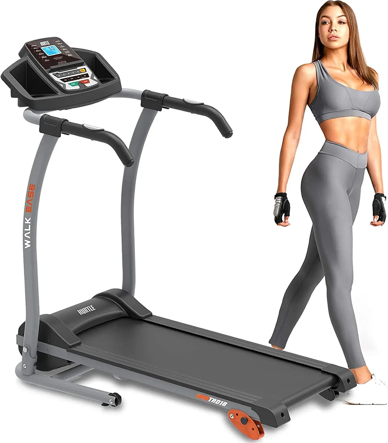 

Electric Folding Treadmill Exercise Machine - Smart Compact Digital Fitness Treadmill Workout Trainer for Walking, Running, Gym