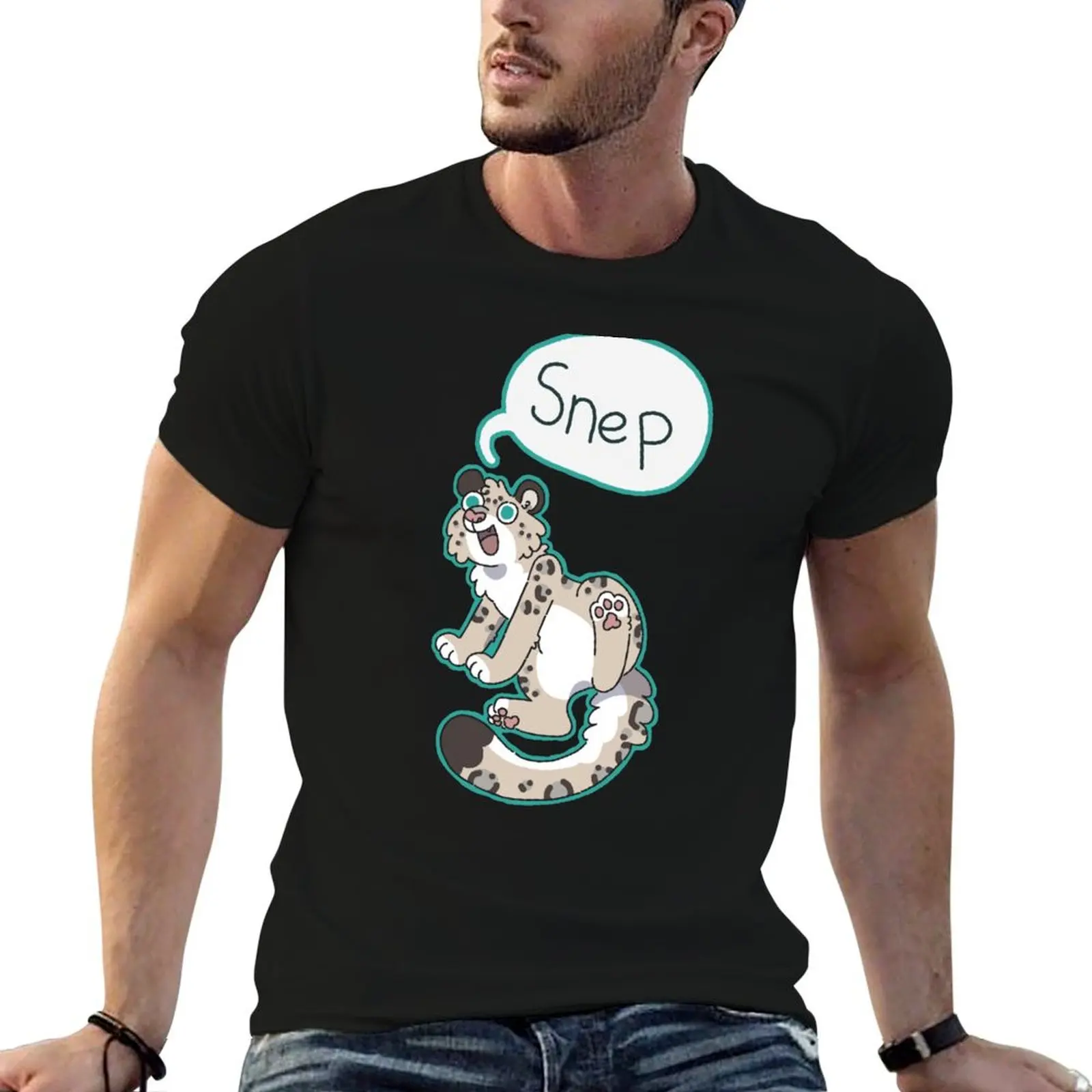 

t shirt quality cotton t T-Shirt Snep Leopard high shirts Snow man for
