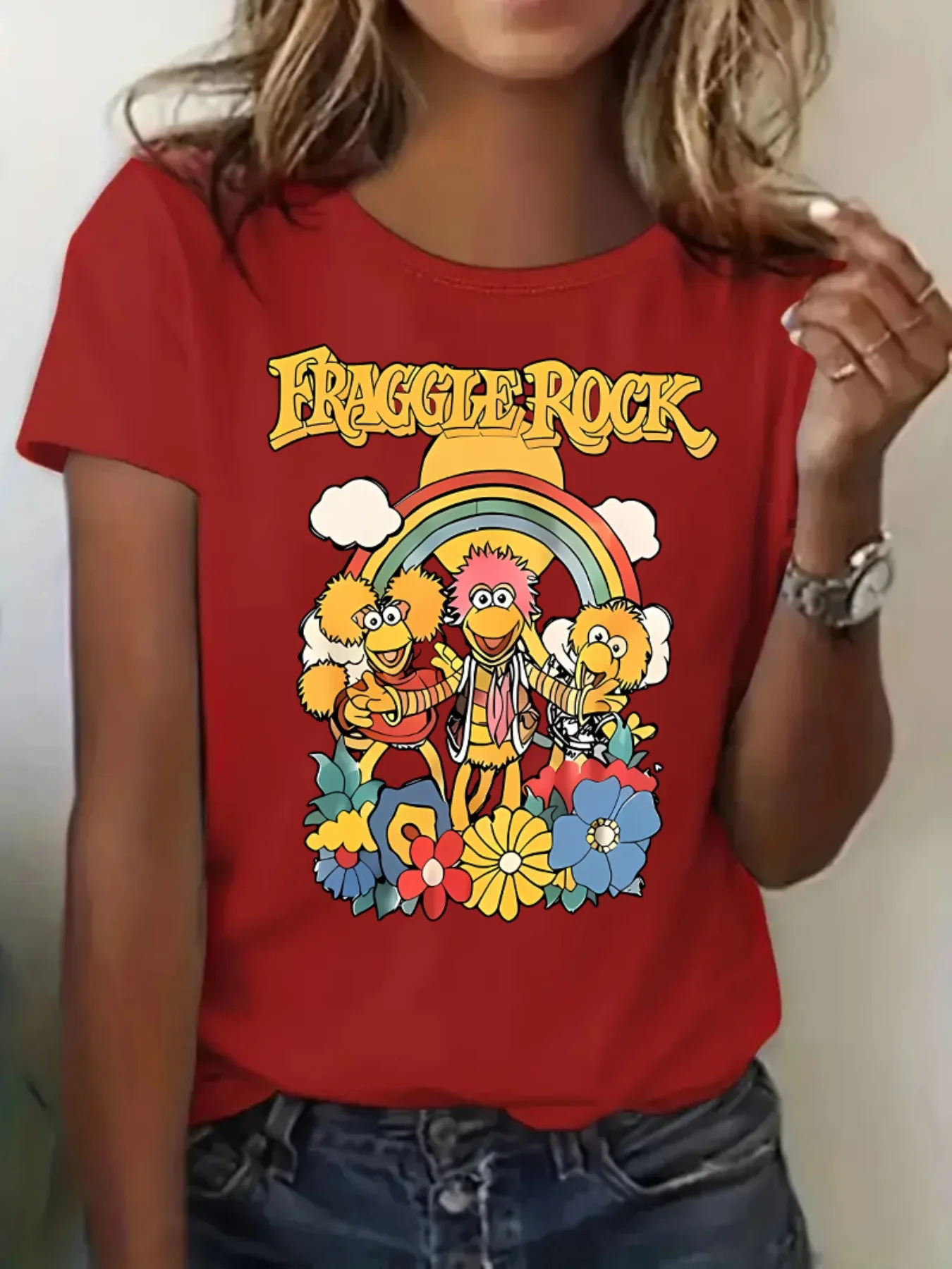 Fraggle Rock Men T-shirt 100% Cotton Y2k Clothes Short Sleeve Tee Men's Clothing 2024 Tshirt New in Tops & Tees Streetwear Funny