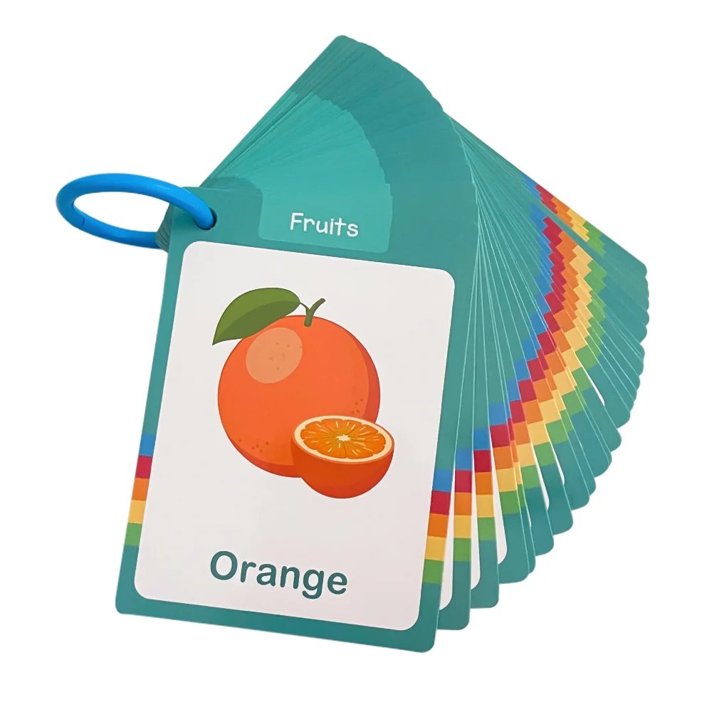 25 قطعة من بطاقات التعلم المفردات الفرنسية للفواكه والخضروات للمدرسة المنزلية بطاقات تعليمية مزدوجة الجانب للأطفال وسائل تعليمية #6