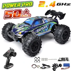 Wltoys-coches RC de carreras de alta velocidad para adultos y niños, 2,4G, 390 Moter, LED, 4WD, Control remoto de derrape, camión 4x4 todoterreno, Juguetes