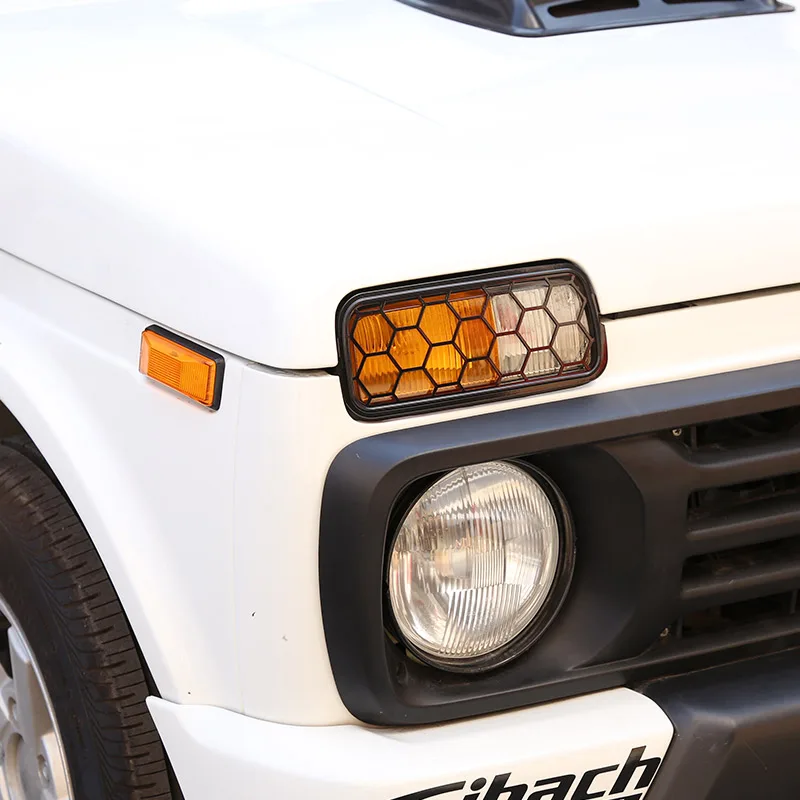 알루미늄 합금 자동차 헤드 라이트 보호 커버 회전 신호 안개등 보호 커버 LADA NIVA 4X4 2009-2019 자동차 액세서리
