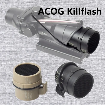 Taktik ACOG 1X32 4X32 Kapsam Killflash Metal Örgü Kapak Kapağı Ön Lens Koruyucu Anti-Yansıma Petek Avcılık Için