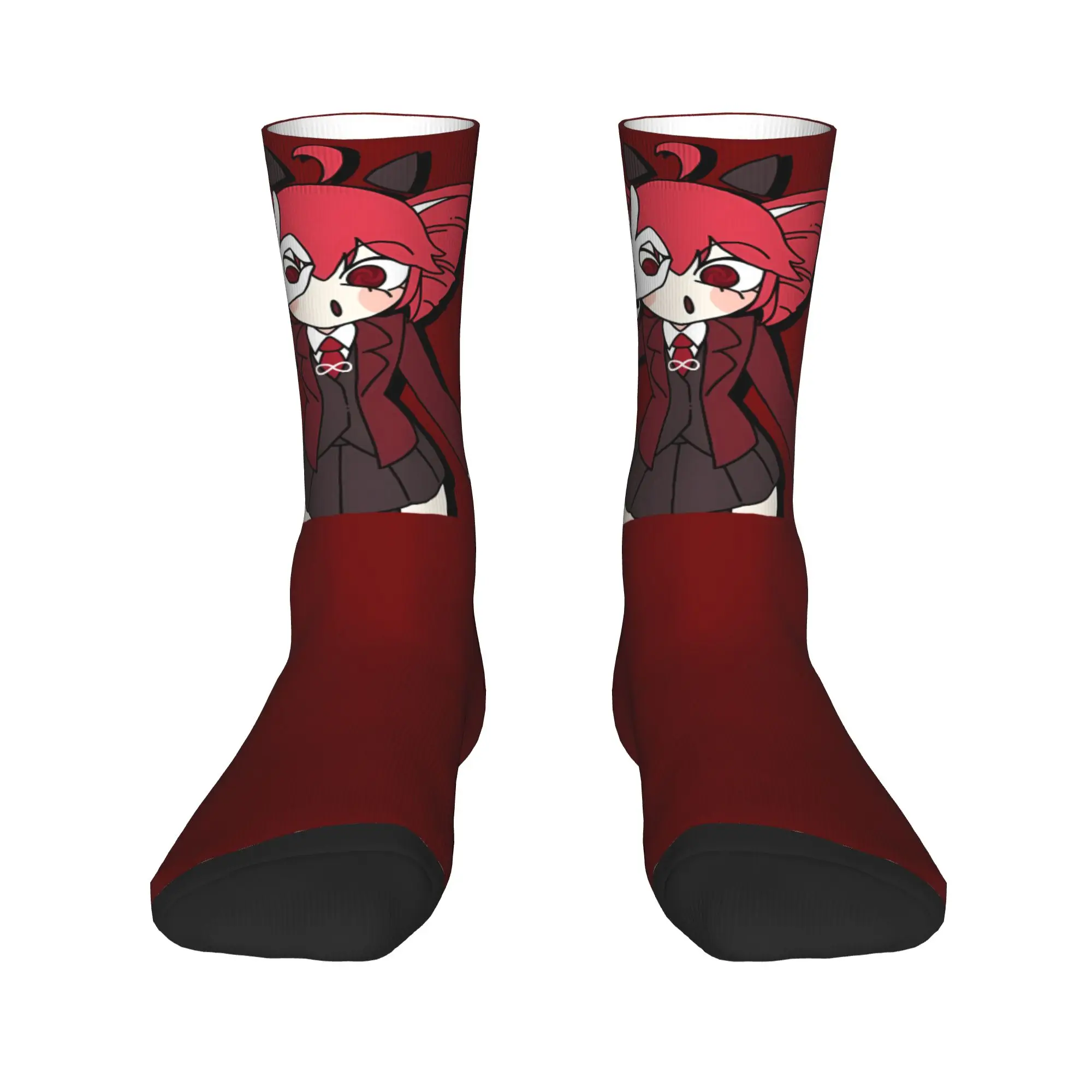 Kasane Teto Dark Suit Anime Stockings  Graphic Korean Socks Autumn Non Slip Socks Men Climbing Comfortable Socks