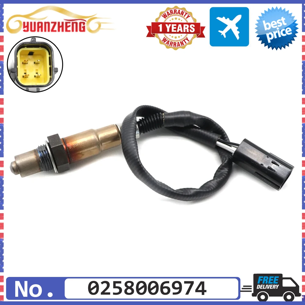 NEW 4 Wire Front Air Fuel Ratio Sensor Lambda O2 Oxygen Sensor 0258006974 for Great Wall Haval M4 Upstream