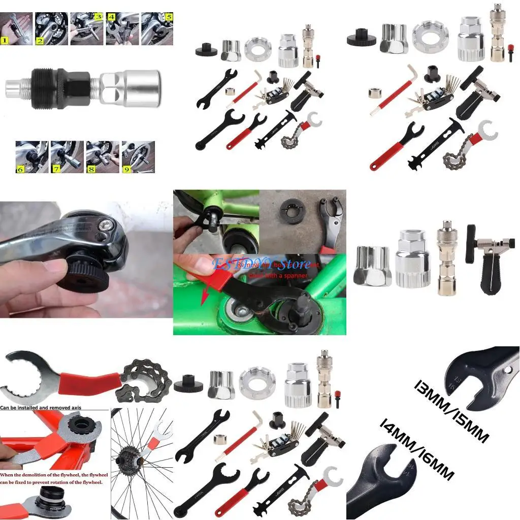 

G6DE Mountain Bike Repair Tool Set Spoke Wrench Screwdriver Wrench