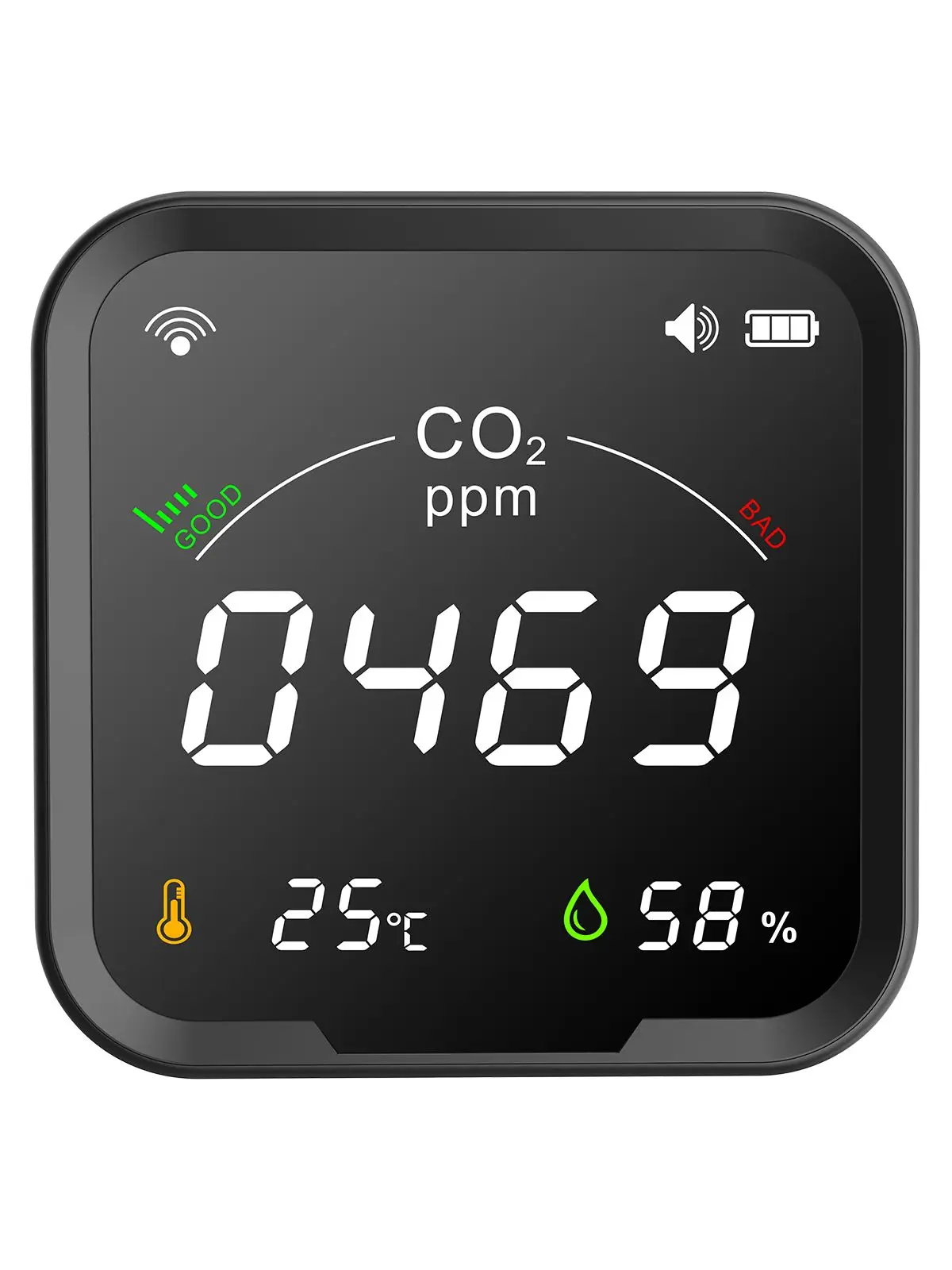 Protmex Tuya WiFi CO2 Meter and Temperature Humidity Monitor Carbon Dioxide Detector Greenhouse CO2 Sensor with Light Indication