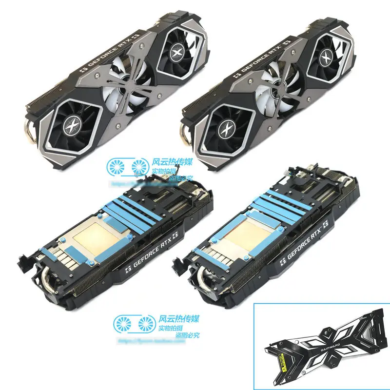 Nuevo enfriador de radiador para tarjeta de vídeo gráfica GAINWARD RTX2080 RTX2080Ti Glare con marco medio y plano posterior