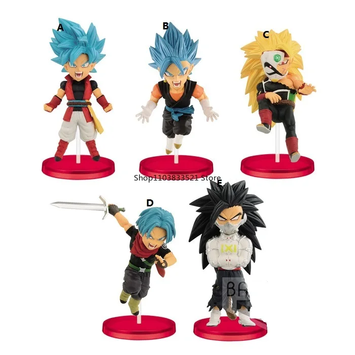 BANDAI Original Dragon Ball Super WCF Series 4 Burdock Torankusu Vegetto Cumber Action Figures Desktop Ornaments Model Kids Gift