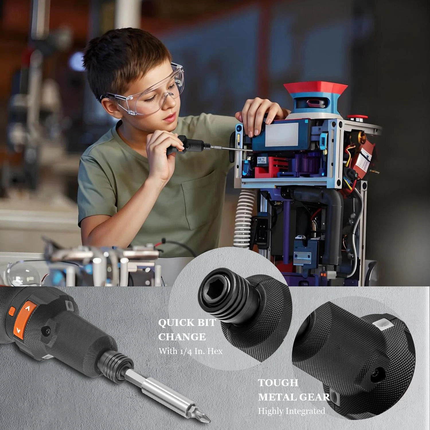 Cordless Electric Screwdriver Rechargeable 800mah Lithium Battery Mini Drill 3.6V Power Tools Set Household Maintenance Repair