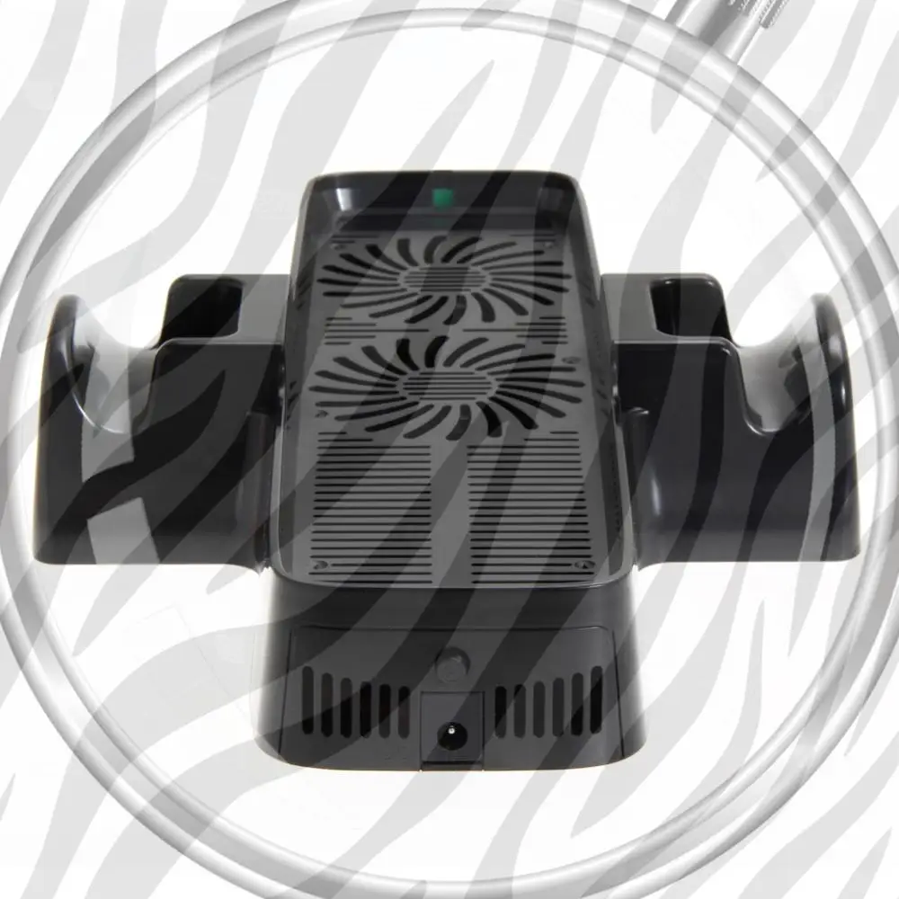

Cooling Fan Bracket with Dual Dock Stand Cooling Fan Case Accessories for XBOX 360 Game Controller
