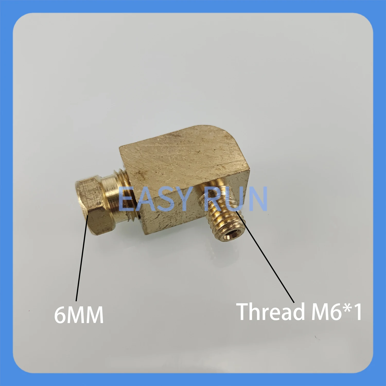 M6*1 Right Angle 6mm Oil Nozzle Joint for Copper/Nylon Tube 10 pieces