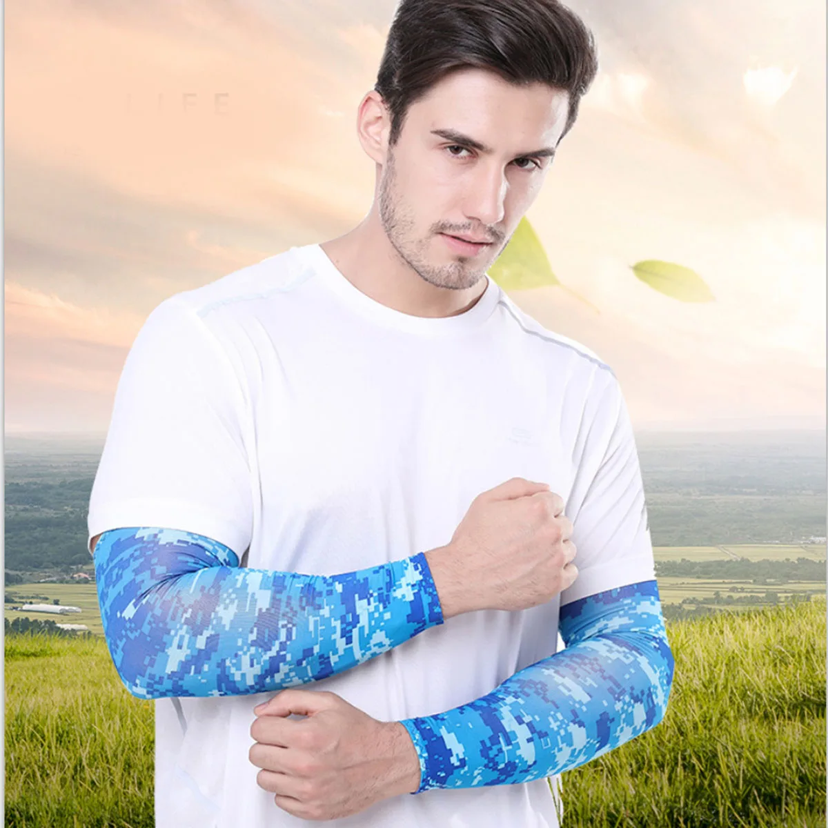 Summer New Sunshade Sleeves Sports Outdoor Cycling Running Men's Same Ice Sleeves