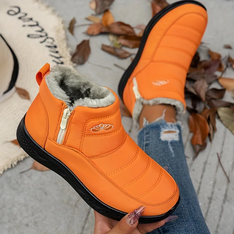 

Women's Winter Snow Boots: Plush-Lined, Lightweight & Warm. Stylish Round-Toe Ankle Boots for Outdoor and Daily Wear. Shop Now!