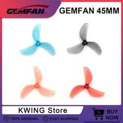 4Pairs Gemfan 45mm 3 Blade Propeller 1mm 1.5mm for FPV RC Freestyle Tinywhoop 1.8inch Cinewhoop Toothpick Drones DIY Parts 45mm