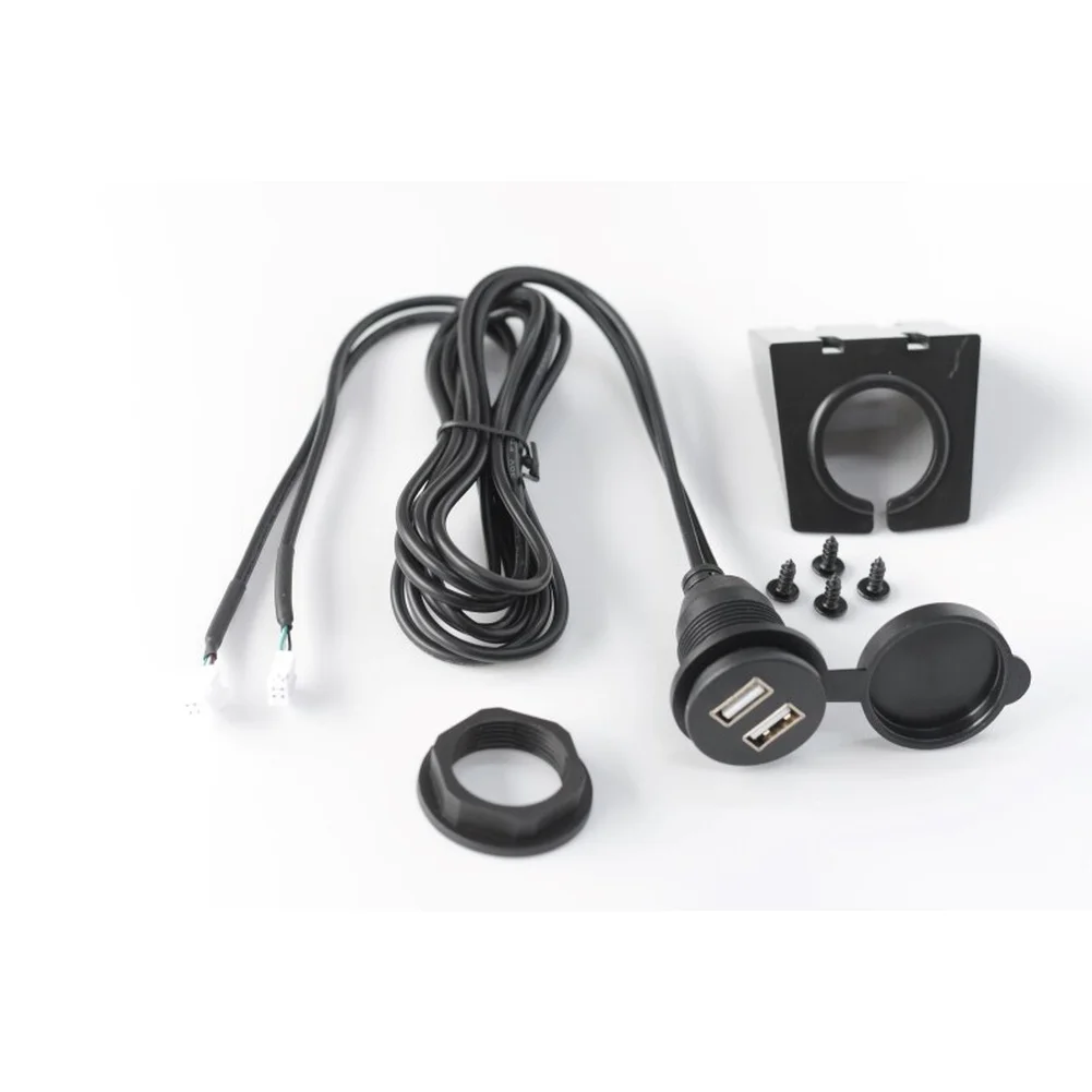 Motorcycle Usb Socket Car Usb Panel Oxygen-free Copper Wiring For Car Audio System Automotive Usb Interface Extension