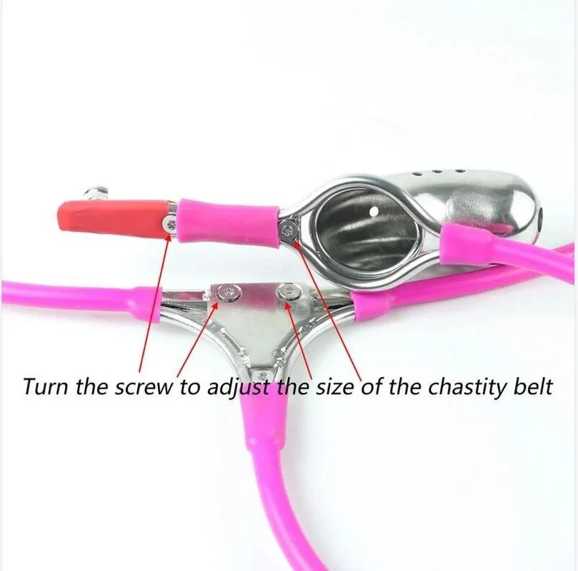 HotX Male Invisible Stainless Steel Chastity Belt Metal Cage Bondage Device Trainer Scrotum Adjustable Underwear Belt Device