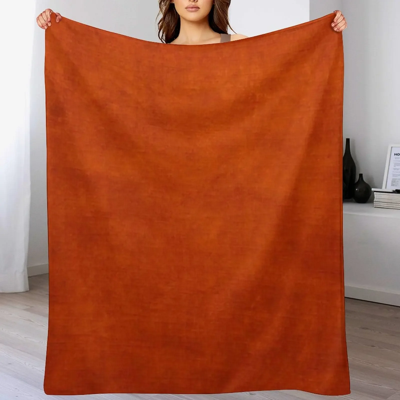 

Burnt Orange Throw Blanket Vintage Multi-Purpose Blankets
