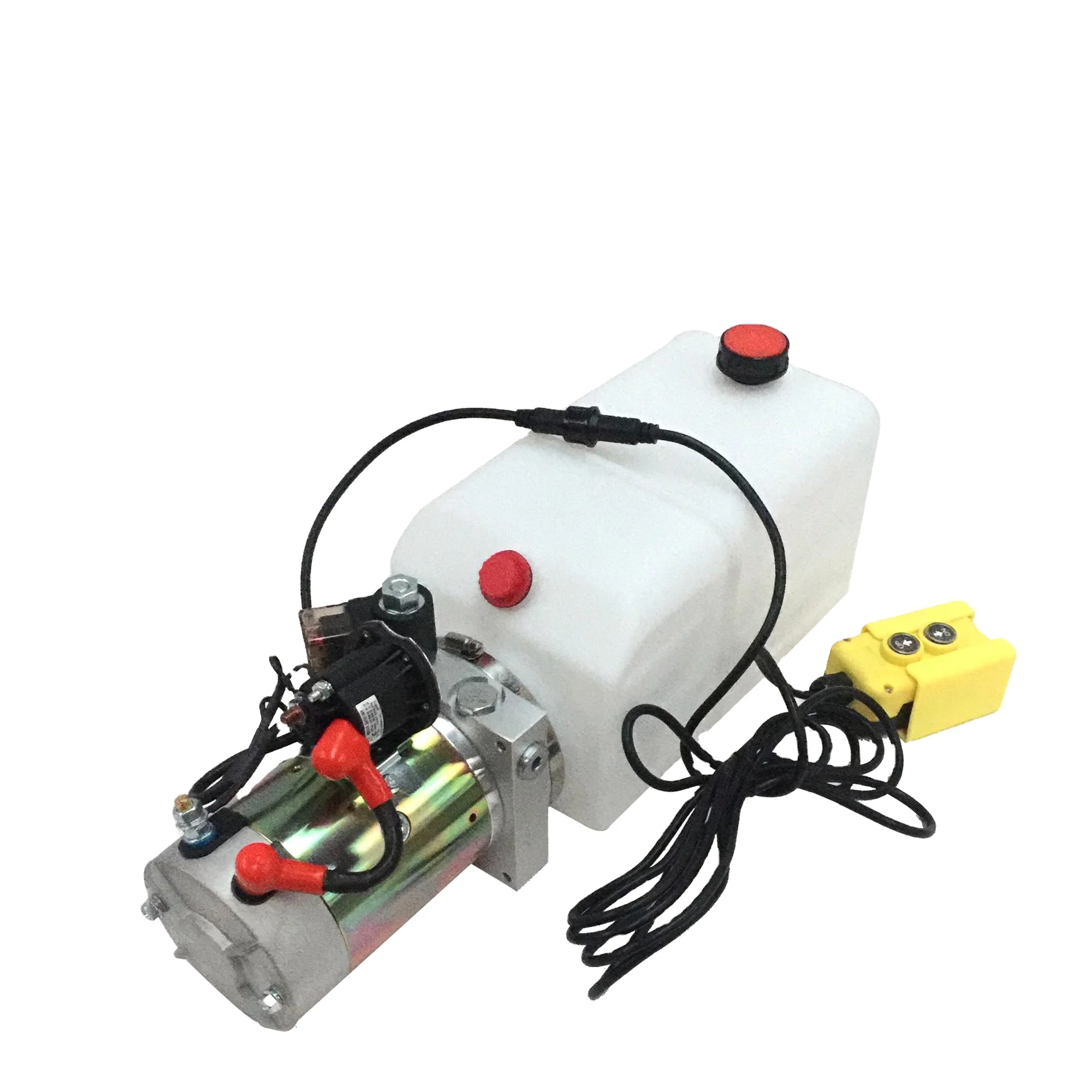 

2.5 Quart Plastic Tank 24V DC Single Acting Hydraulic Pump Power Unit for Dump Trailer Car Lift
