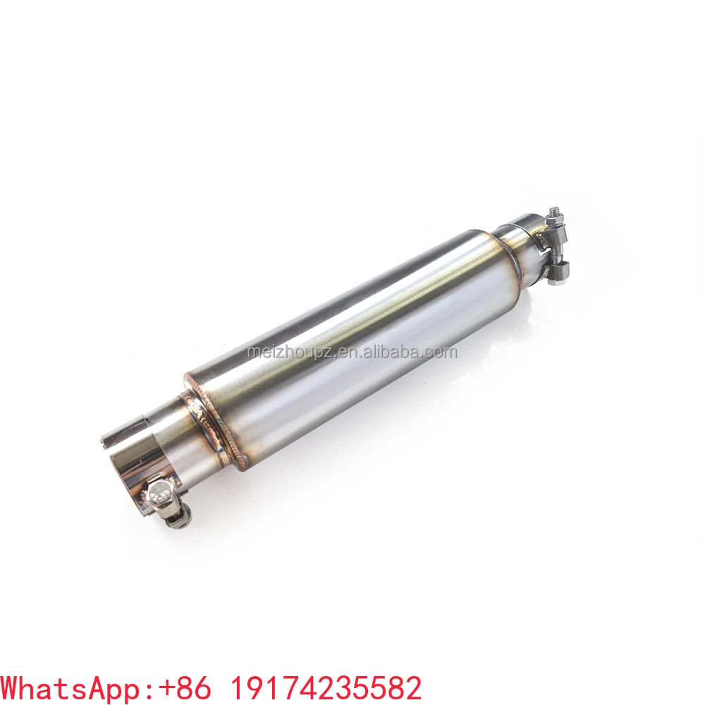 Tubo centrale universale in acciaio inossidabile da 63 mm utilizzato per tutti i tubi di scarico dell'auto con risonatore a tamburo per ridurre la risonanza di scarico del tubo di scarico
