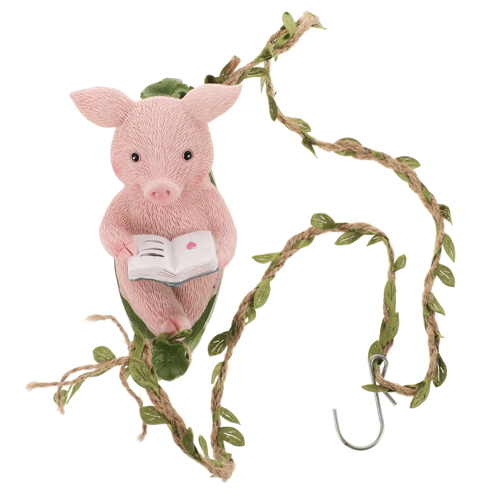 

Resin Pig Decor Garden Statue Landscape Hanging Ornament For Outdoor Yard Tree Scene Layout Pig Statue Decoration Prop