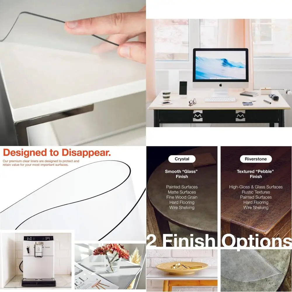 

Clear Vinyl Table Protector, 47 x 47 Inch, 2mm Thick, Ultra Smooth, Safe for USA, Square Table Top Cover, Protective Cover for T