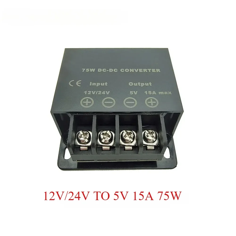 

DC DC Power Converter 12V 24V to 5V 5A 10A 15A Step Down Voltage Regulator Buck Converter Car Power Supply Transformer Module