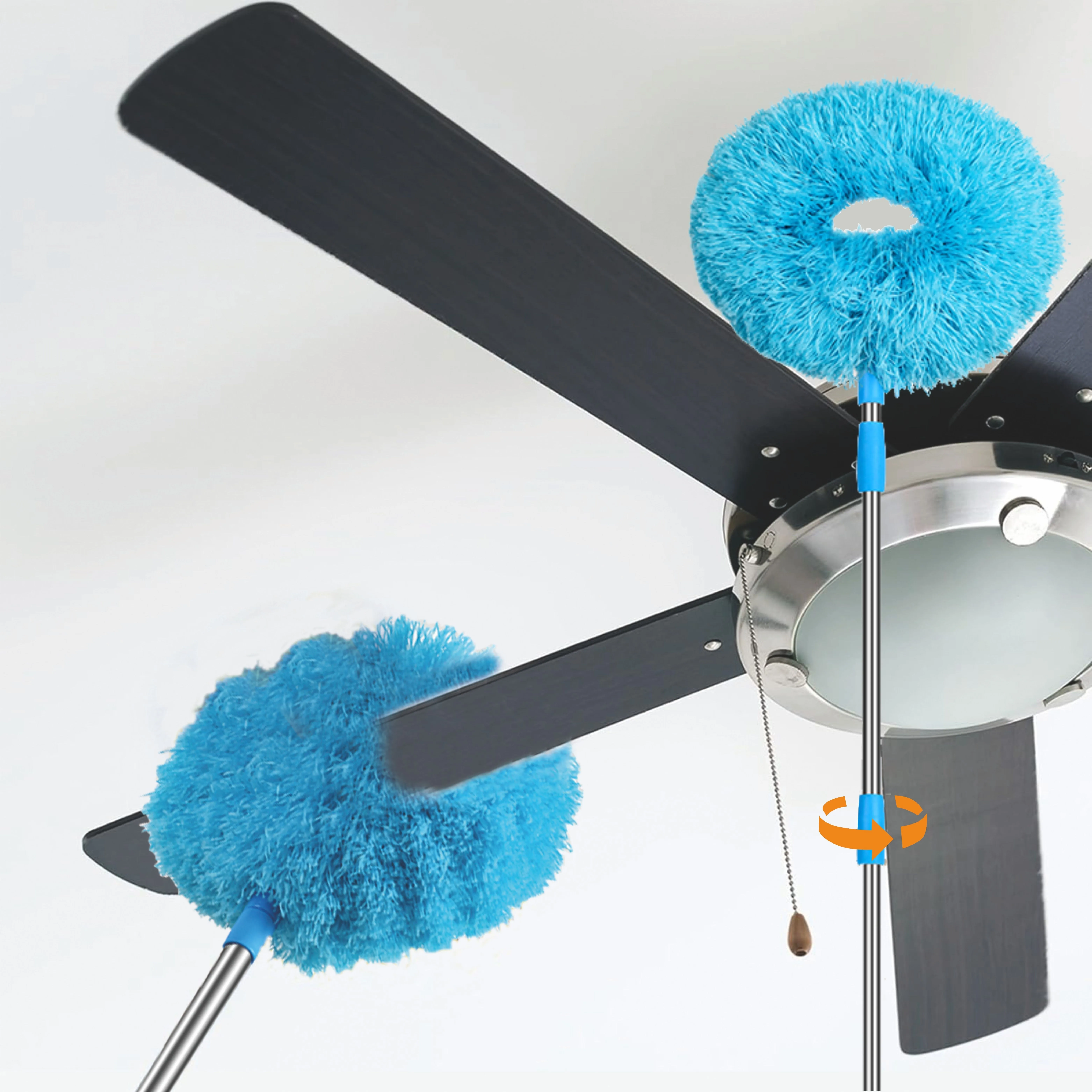 Erweiterte 145 cm/57 Zoll Haushalts-Deckenventilator-Reinigungs- und Staubentfernungsbürste! Geeignet für hohe Decken, Ventilatoren, Möbel und Autos