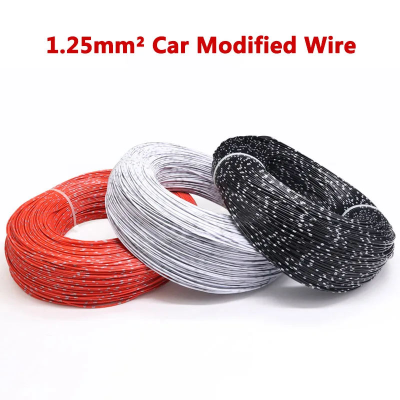 

10M/5M/1M 1.25mm2 Car Modified Wire AVSS Insulated Line Oxygen-free Pure Copper Low-Voltage Power Wiring Harness For Vehicles