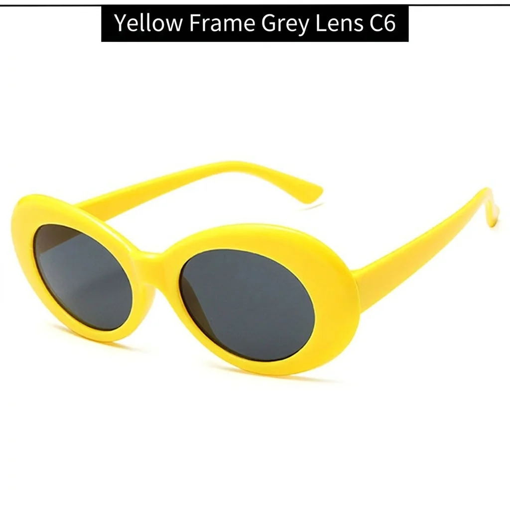 Uv Shades Unisex Oval Frame Sunglasses Trendy Sunglasses Face-Flattering Hip Hop  Sunglasses For Driving Social Gathering