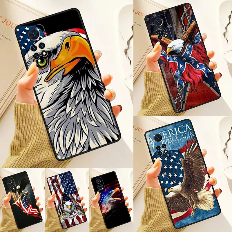 American Flag Case For Samsung Galaxy S24 Plus S23 S20 S21FE Lite S22 Ultra Note 20 S8 S9 S10 Phone Coque