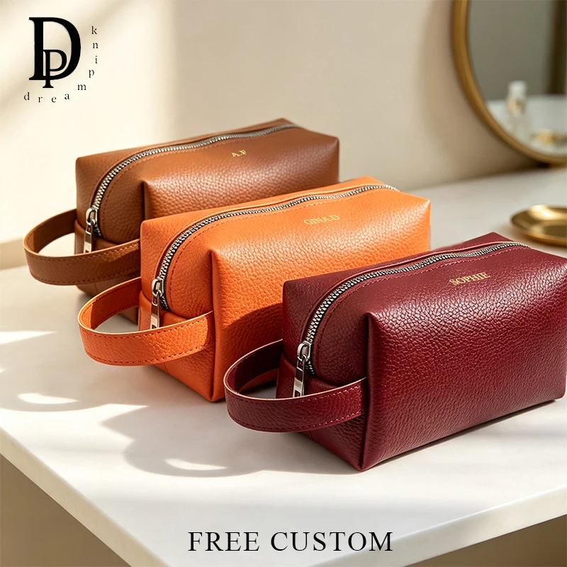 Luxury Bags China Wholesale - PU Leather Travel Portable Cosmetic Bag