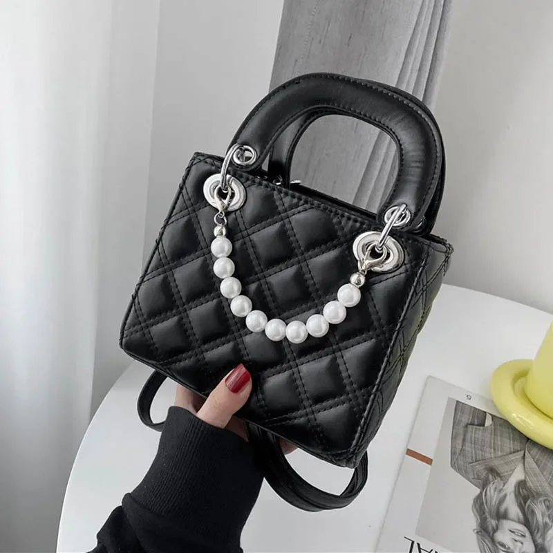 TPJB Classic Brand Handbag Design Women Handle Tote Leather Square Crossbody Bag Solid Color 2021 Fashion Women Shoulder Bags