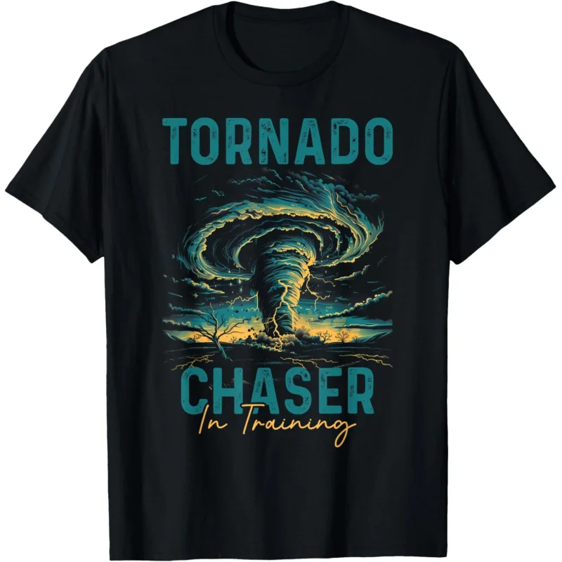 

New Storm Tornado Chaser Meteorologist Fashion Pattern Printed T-shirt