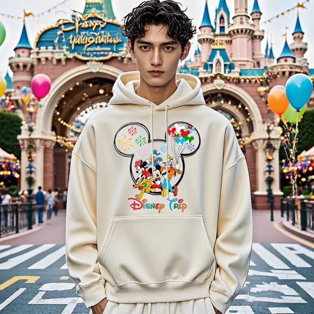 

Disney Parent-child Outfits Mickey and Family Travel Printed Autumn and Winter Hoodies, Sweatshirts, Casual Tops, Loose Clothing