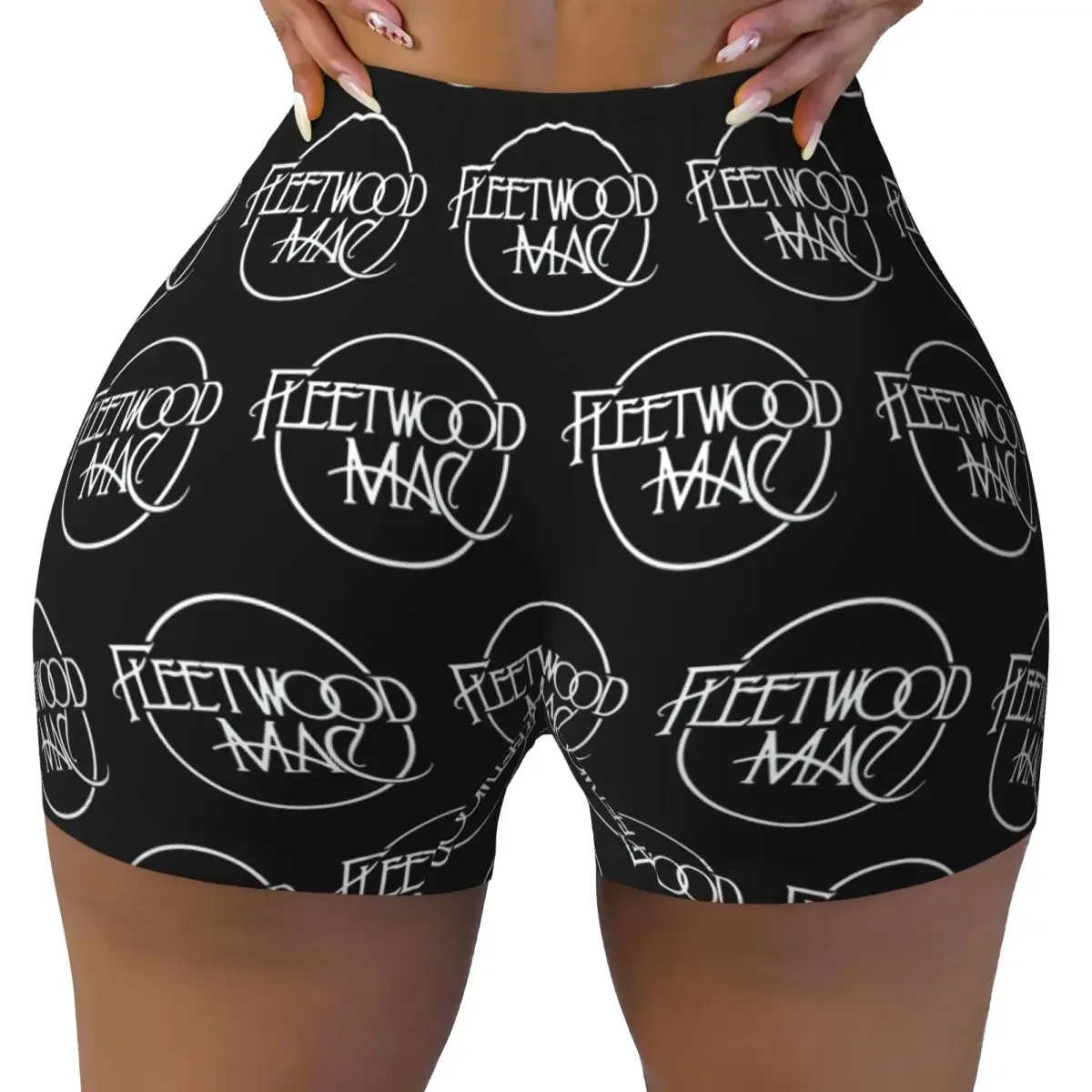 Custom Classic Logo Fleetwood Mac Women Gym Workout Running Shorts Athletic Volleyball Biker Yoga Shorts