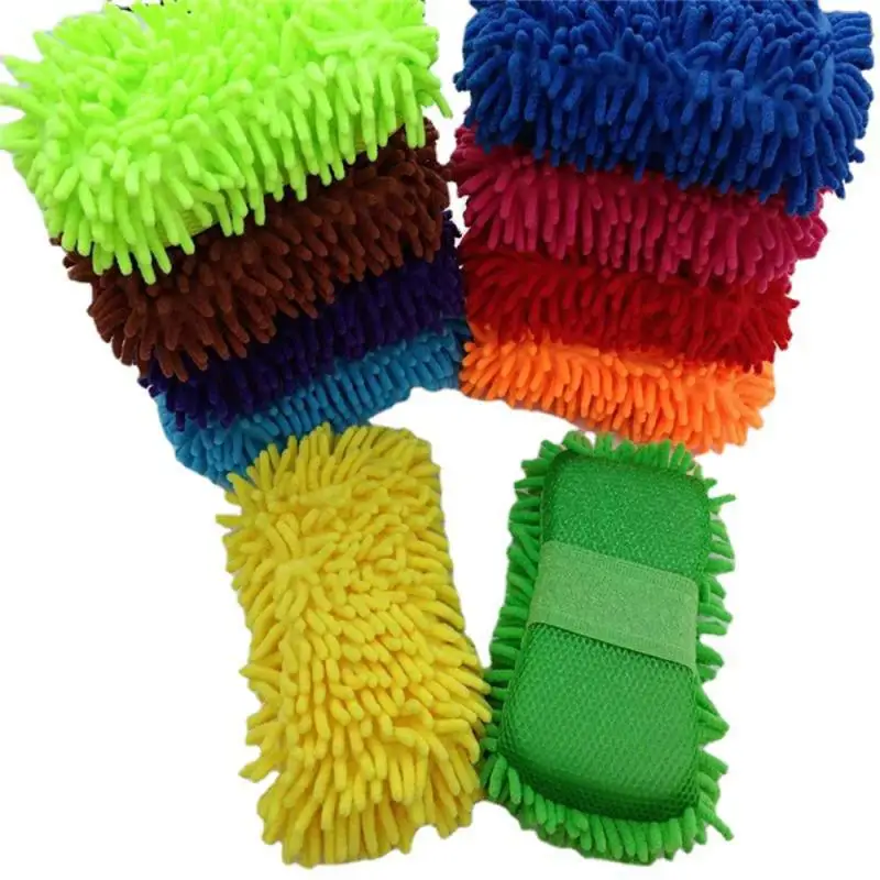 

Auto Microfiber Chenille Car Wash Sponge Care Washing Brush Pad Cleaning Tool Auto Washing Towel Gloves Styling Accessories