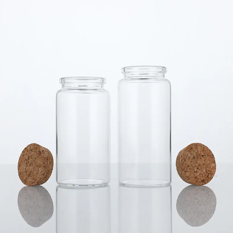 120pcs Diameter 47mm Christmas Gift Wishing Glass Empty Bottle High Borosilicate Glass Cosmetic Packaging Bottle with Cork