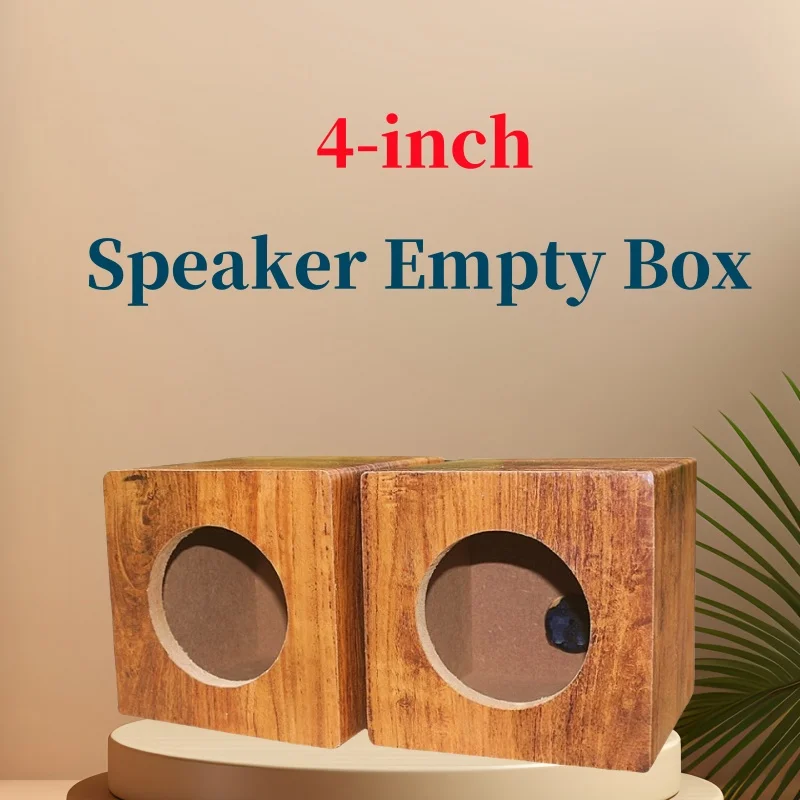 

4-inch Speaker Empty Box,Full Range Passive Subwoofer Box,DIY Car/Home Woofer Housing,2 Piece Wooden Bass Sound Box,Mid-bass Box