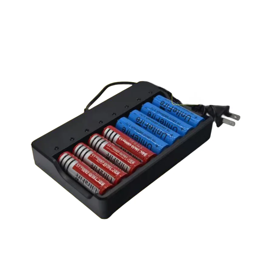 8 Slots 18650 Battery Charger Smart lithium charging 3.7V Li-ion Rechargeable Battery Charger EU US Plug