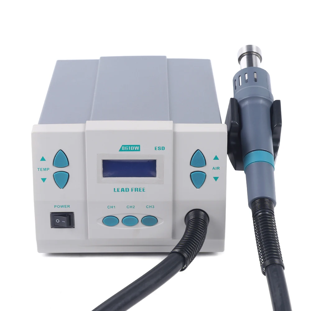 Hot Air Rework Station Soldering Heat Gun Digital Display Station 1000W 110V