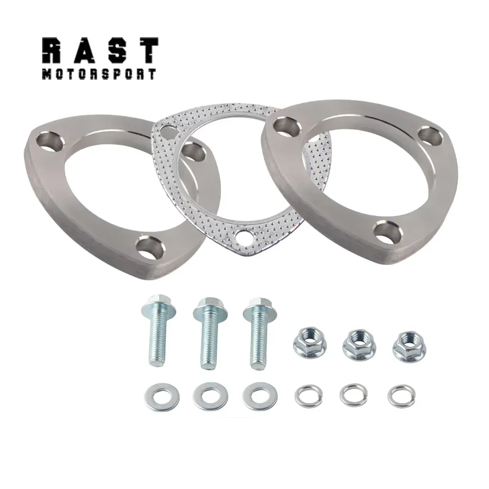 Edelstahl-Auspuffschalldämpfer, Schweißflansch-Verbindungsgelenk, 3 Bolzen, 2/2,5/3 Zoll, mit Dichtung für den Aftermarket im Automobilbereich