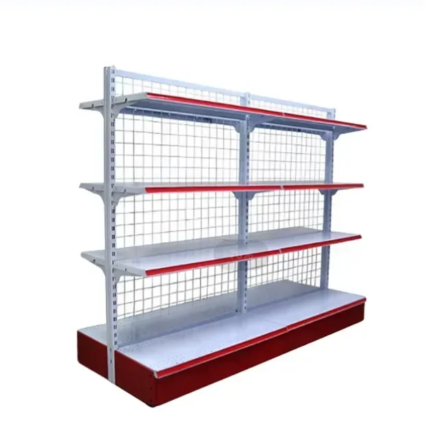 Adjustable Steel Grocery Store Mini Mart Shelving Store Metal Mesh Shelves Shop Racking Display Racks