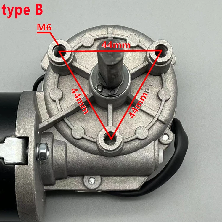 Worm Gear DC Deceleration Motor 24V 60W 80W High-power High-speed Motor Self-locking Metal Gear Forward and Reverse Mute Motor