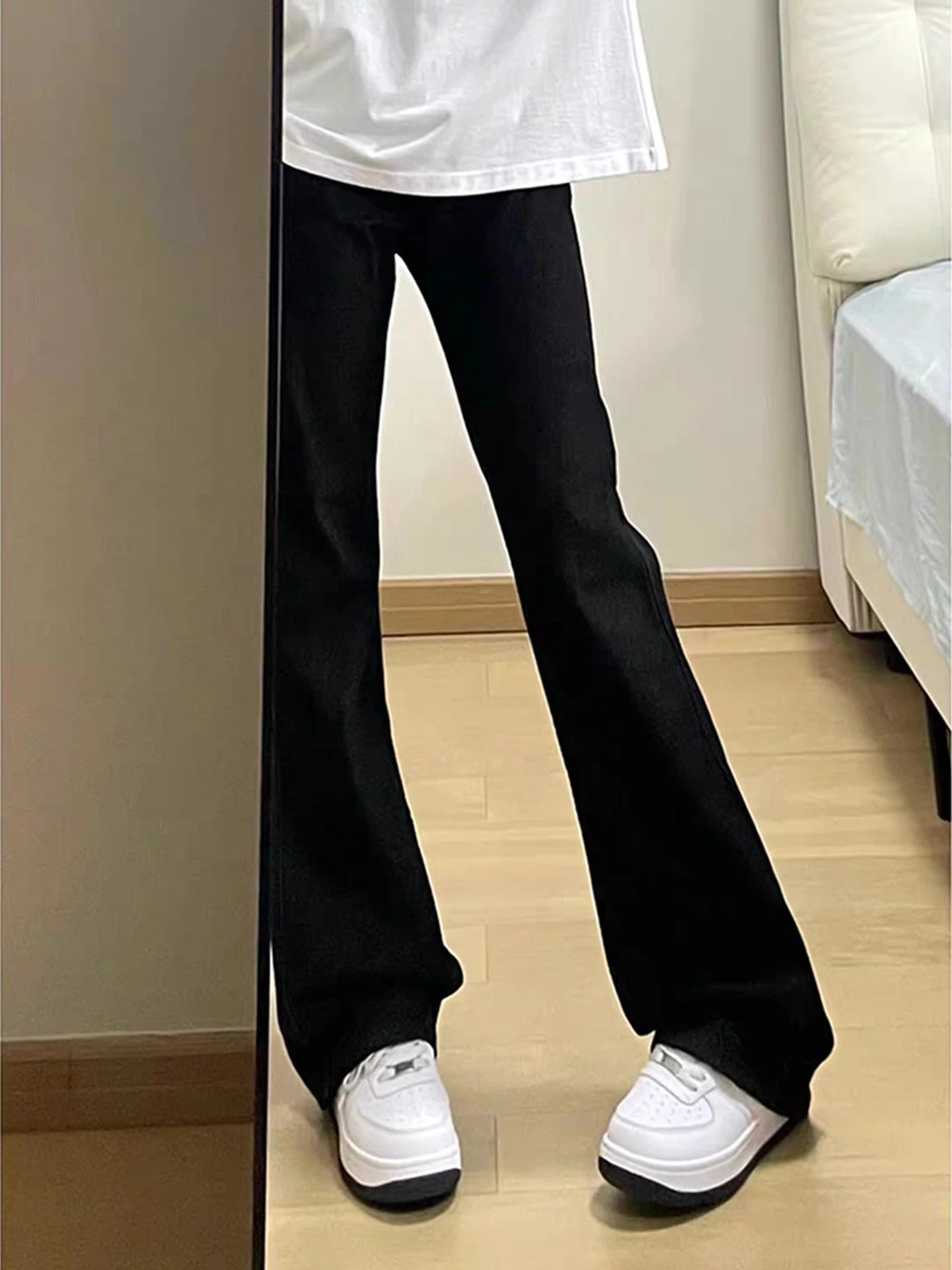 Black Leaf Blade Straight Leg Jeans Men Women Summer Cleanfit Tapered Leggings Wear Resistant Non Shrinkage Cotton Polyester ...