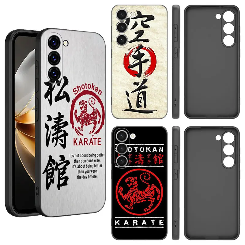 Силиконовый чехол Shotokan с символом карате для Samsung Galaxy S23 S21 S20 FE S24 S22 Ultra S10E S10 S9 S8 Plus
