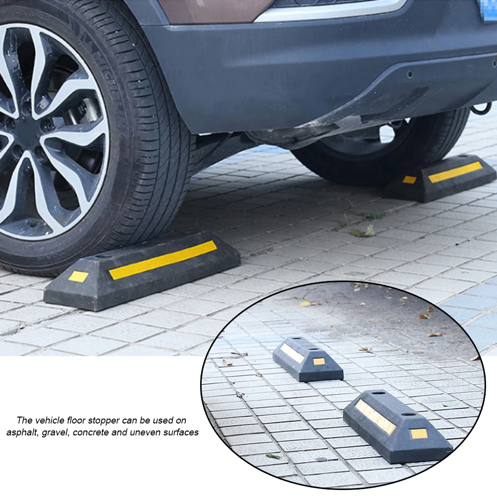 Wheel Locator Vehicle Floor Stopper Heavy Duty Parking Stopper Curbs Auto Wheel Guide Block For Car Van Truck Parking Safety