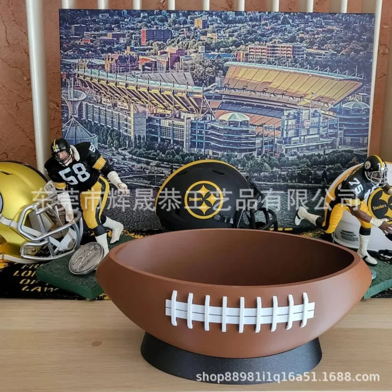 

Superbowl NFL Football Snack Bowl Ornament Creative Personality Indoor Living Room Decoration Resin Crafts Children's Fan Gifts