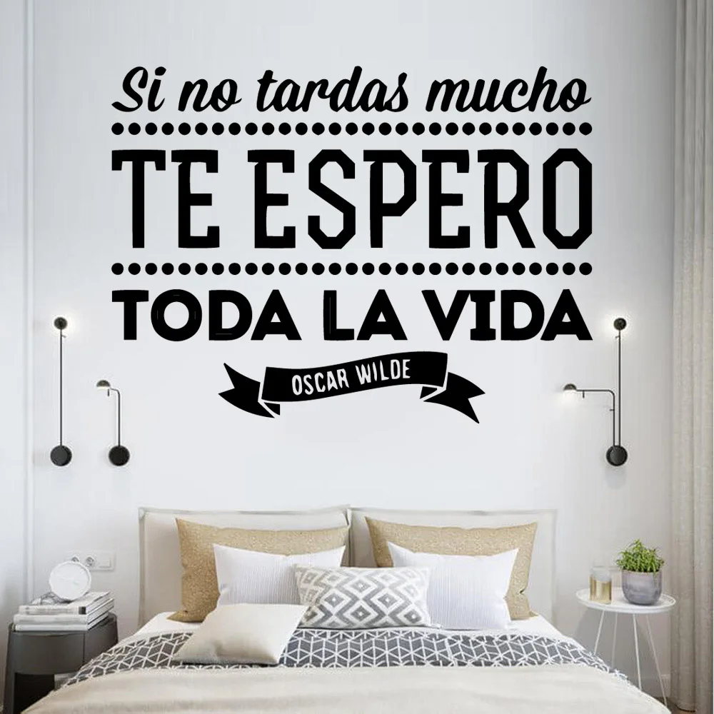 1 قطعة الجملة الإسبانية الجدار ملصق جدار ملصق لاصق لامع ورائع ديكور المنزل للأطفال غرفة المعيشة ديكور المنزل ملصقات مائي الإبداعية