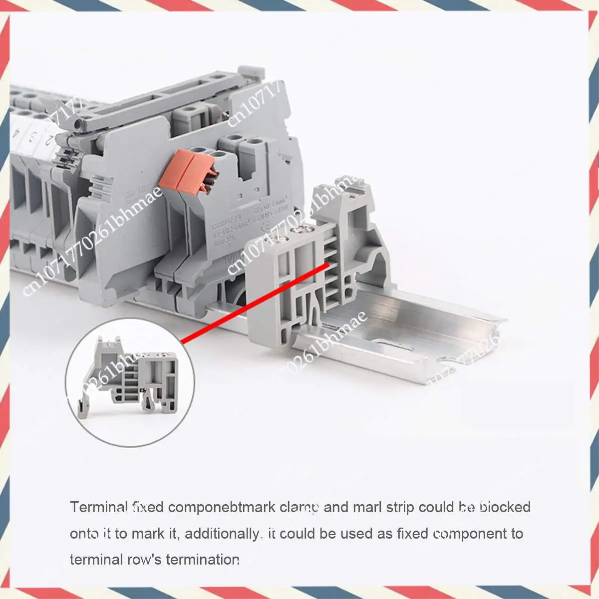 

-A21Z E/Uk Клеммные колодки на DIN-рейку, концевой стопорный кронштейн, серый, разъем клеммной колодки (упаковка из 100 шт.)